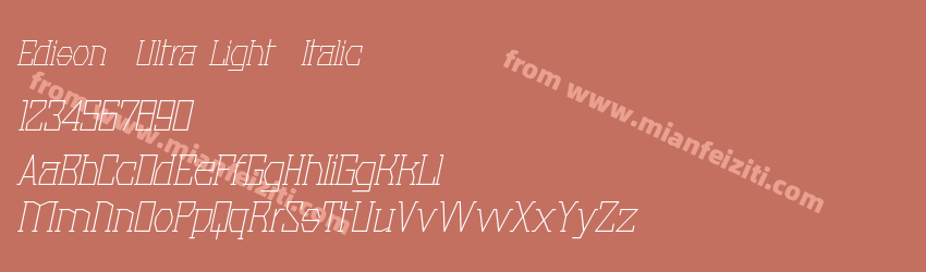Edison Ultra Light Italic预览图1