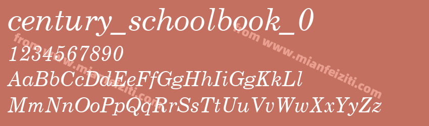 Century Schoolbook Italic T.预览图1