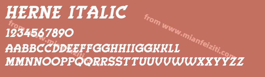 Herne Italic预览图1