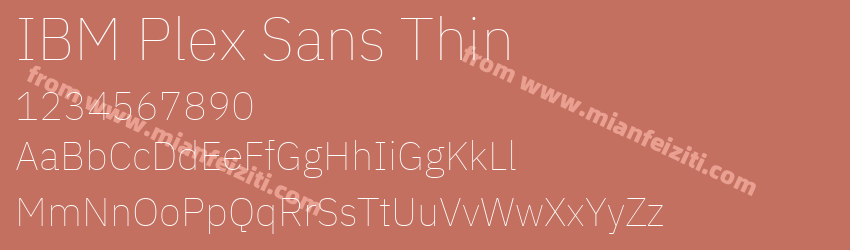 IBM Plex Sans Thin预览图1