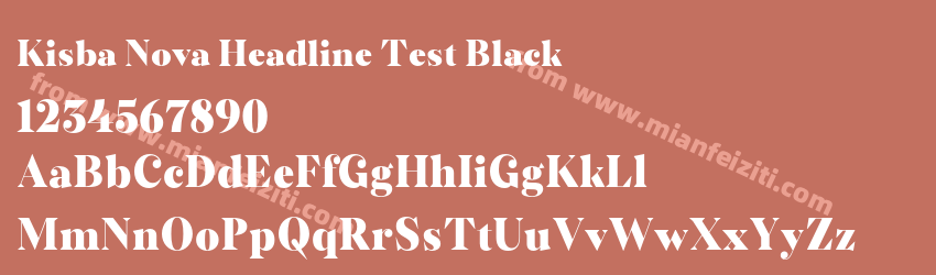 Kisba Nova Headline Test Black预览图1