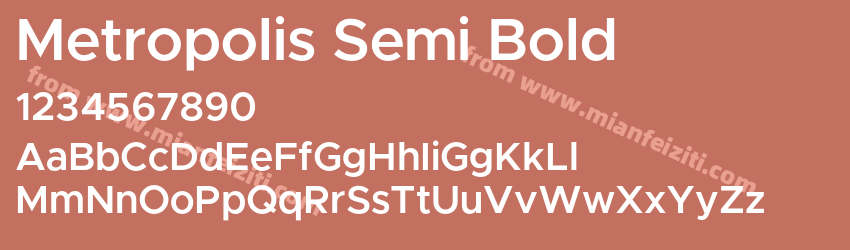Metropolis Semibold预览图1