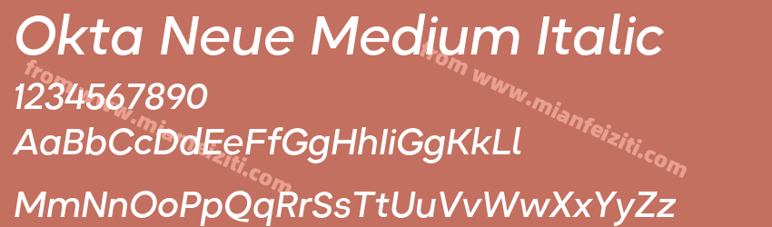 Okta Neue Medium Italic预览图1