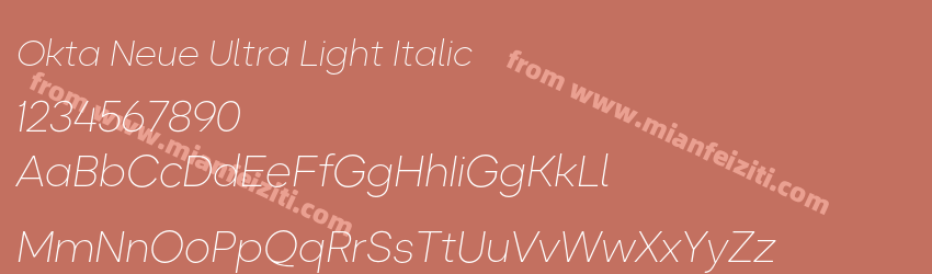 Okta Neue Ultra Light Italic预览图1
