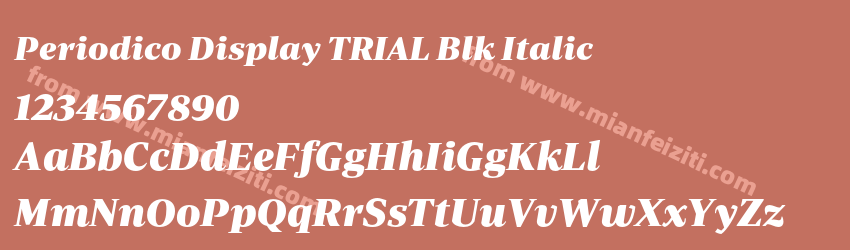 Periodico Display TRIAL Blk Italic预览图1