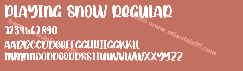 Playing Snow Regular预览图1