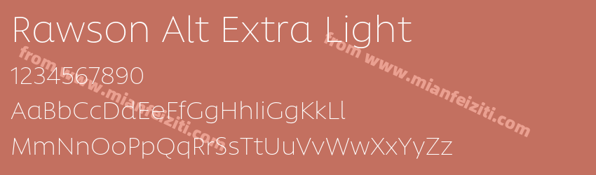 Rawson Alt Extra Light预览图1