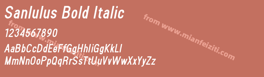 Sanlulus Bold Italic预览图1