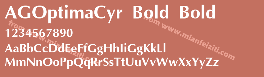 AGOptimaCyr Bold Bold字体预览