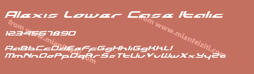 Alexis Lower Case Italic预览图1