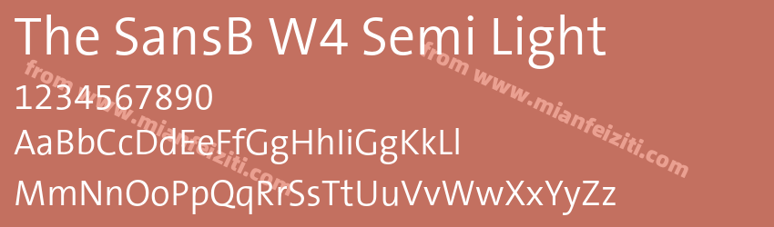 The SansB W4 Semi Light预览图1