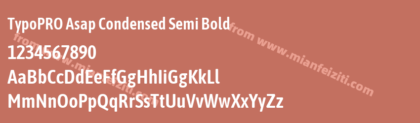 TypoPRO Asap Condensed Semibold预览图1