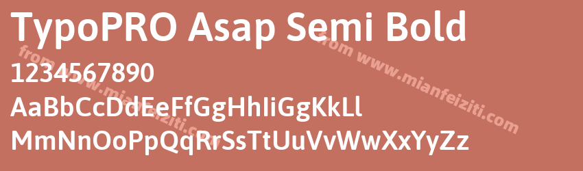 TypoPRO Asap Semibold预览图1