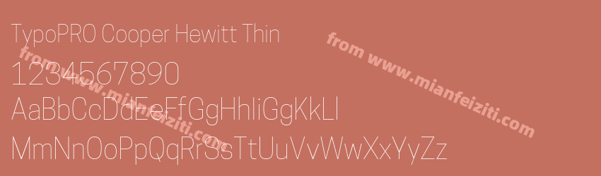 TypoPRO Cooper Hewitt Thin预览图1