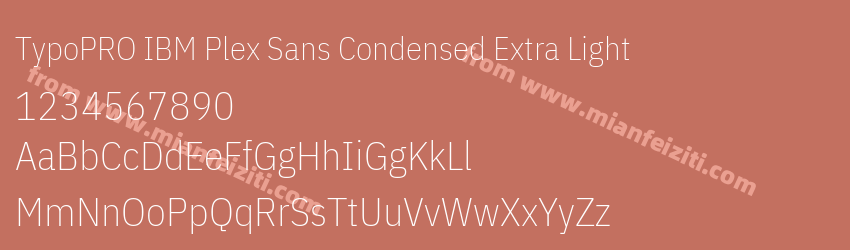 TypoPRO IBM Plex Sans Condensed Extra Light预览图1
