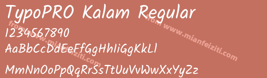 TypoPRO Kalam Regular预览图1