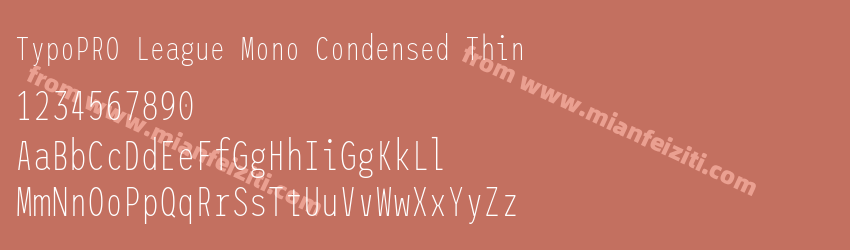 TypoPRO League Mono Condensed Thin预览图1