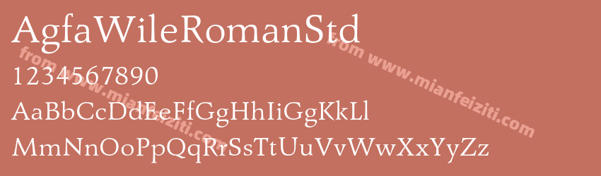 Agfa Wile Roman Std预览图1