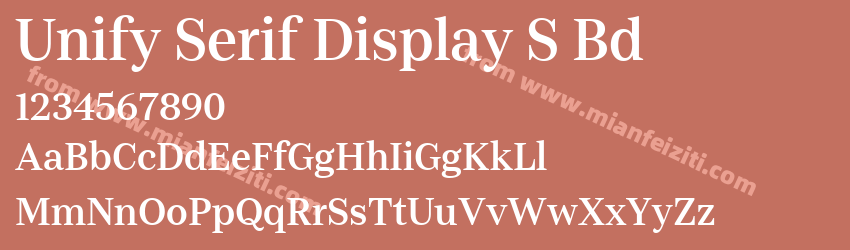 Unify Serif Display S Bd预览图1