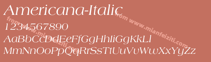 Americana Italic预览图1
