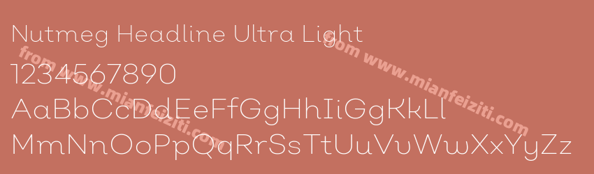 Nutmeg Headline Ultra Light预览图1