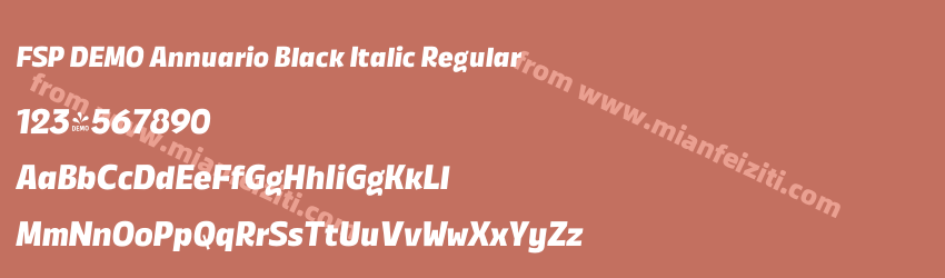 FSP DEMO Annuario Black Italic Regular预览图1