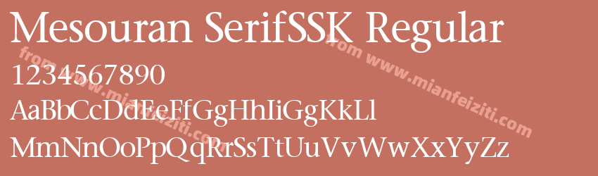 Mesouran SerifSSK Regular预览图1