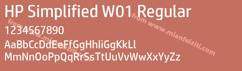 HP Simplified W01 Regular预览图1