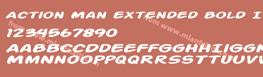 Action Man Extended Bold Italic预览图1