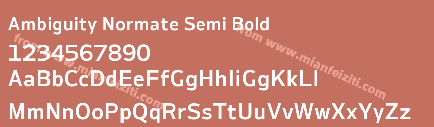 Ambiguity Normate Semibold预览图1