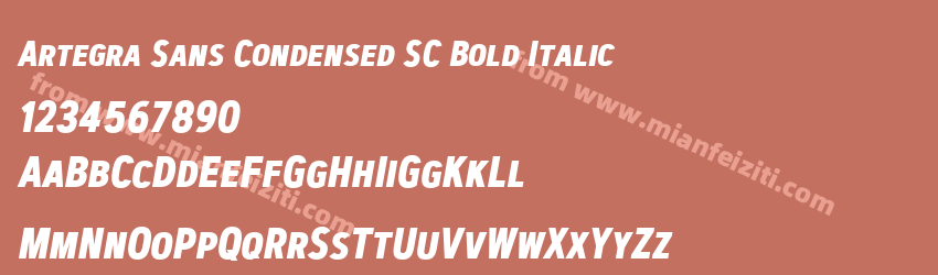 Artegra Sans Condensed SC Bold Italic预览图1