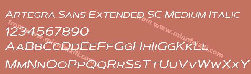 Artegra Sans Extended SC Medium Italic预览图1