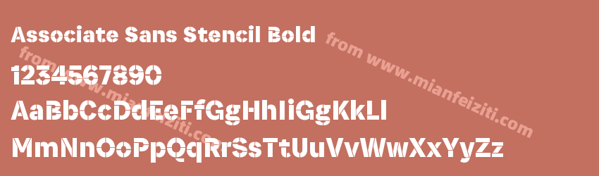 Associate Sans Stencil Bold预览图1