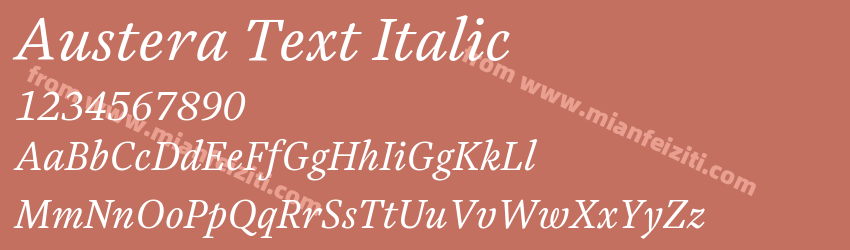 Austera Text Italic预览图1