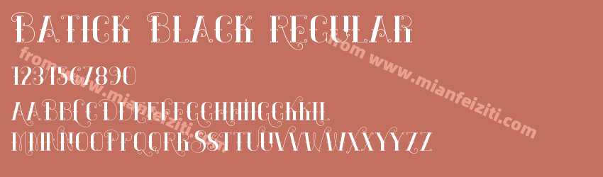 Batick Black Regular预览图1
