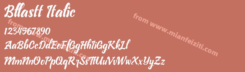 Bllastt Italic预览图1
