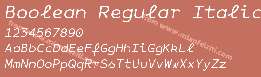Boolean Regular Italic预览图1