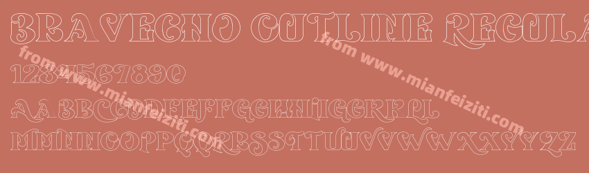 Bravecho Outline Regular预览图1