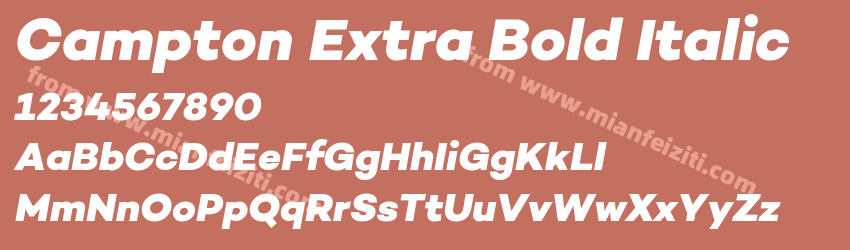 Campton Extra Bold Italic预览图1