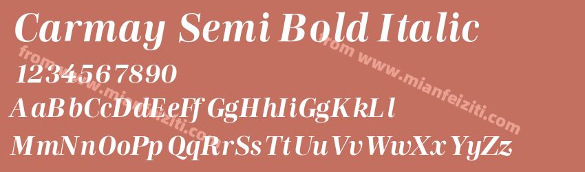 Carmay Semi Bold Italic预览图1
