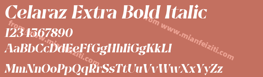 Celaraz Extra Bold Italic预览图1