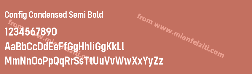 Config Condensed Semi Bold预览图1
