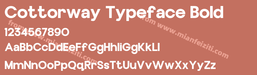Cottorway Typeface Bold预览图1