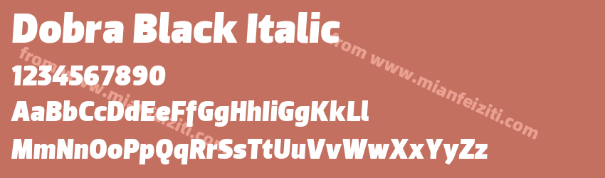 Dobra Black Italic预览图1