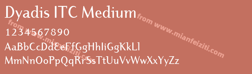 Dyadis ITC Medium预览图1