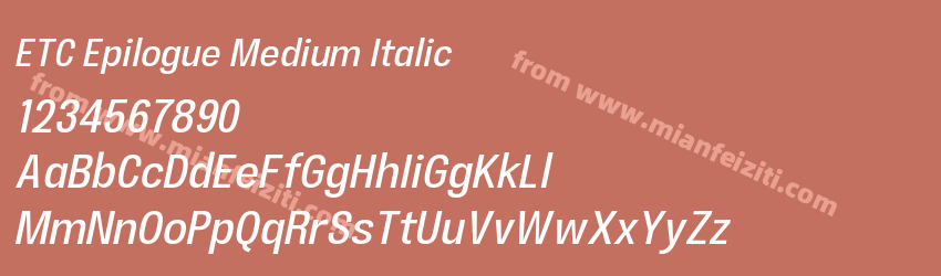 ETC Epilogue Medium Italic预览图1