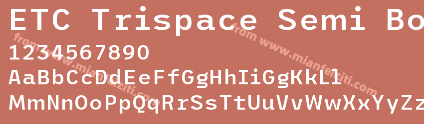 ETC Trispace Semi Bold预览图1
