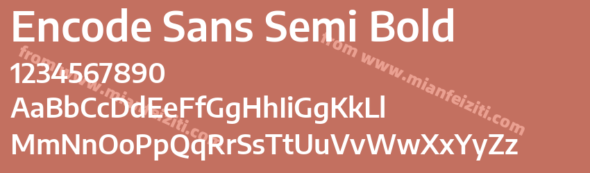 Encode Sans Semi Bold预览图1
