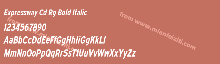 Expressway Cd Rg Bold Italic预览图1