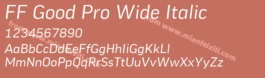 FF Good Pro Wide Italic预览图1